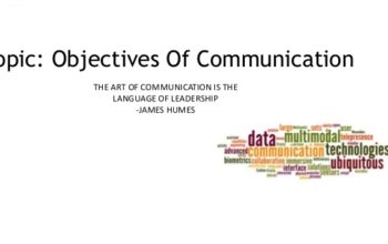 What are communications objectives?