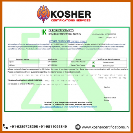 Kosher Certification
